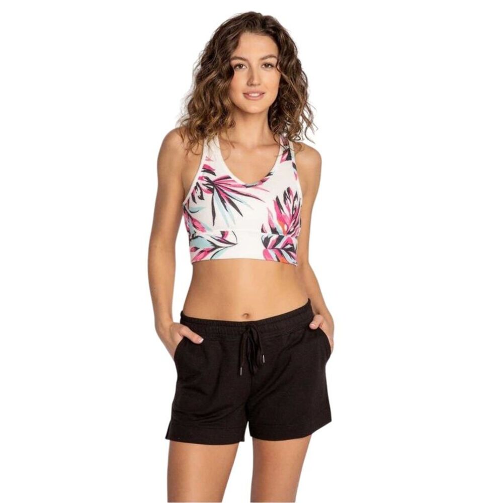 PJ Salvage Womens/Ladies Salvage Leaves Peached Bralette / White